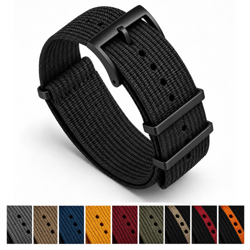 Premium black pvd nato watch - premium,