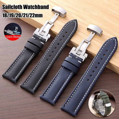 Sailcloth watch strap 22mm - watch, 18-22mm