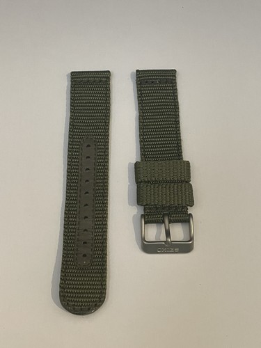 Seiko 20mm green canvas - seiko,
