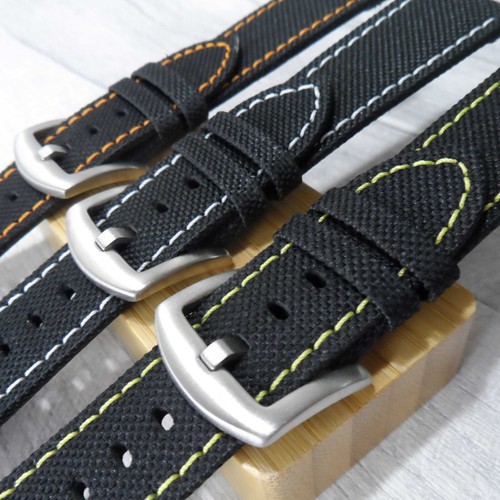 Canvas watch strap leather - canvas,