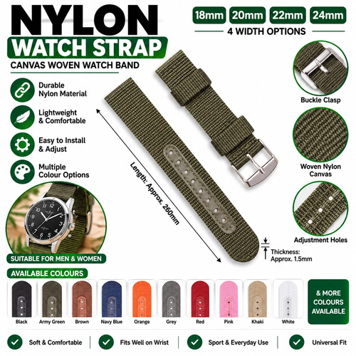 18mm 20mm 22mm 24mm - , military