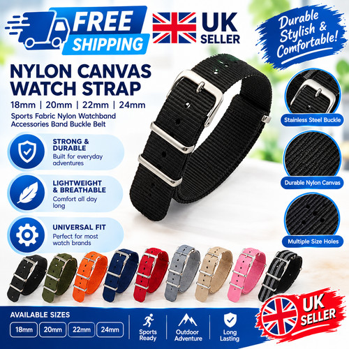 Nylon canvas watch strap - nylon,